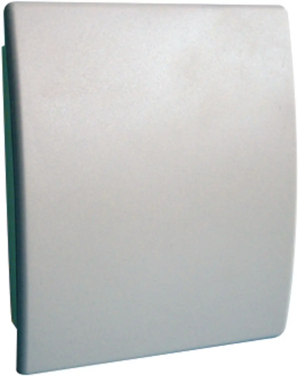 Hygro-Thermogeber von Grünbeck zur Messung der Luftfeuchte und Raumtemperatur, in schlichtem, quadratischem Gehäuse mit glatter Oberfläche.